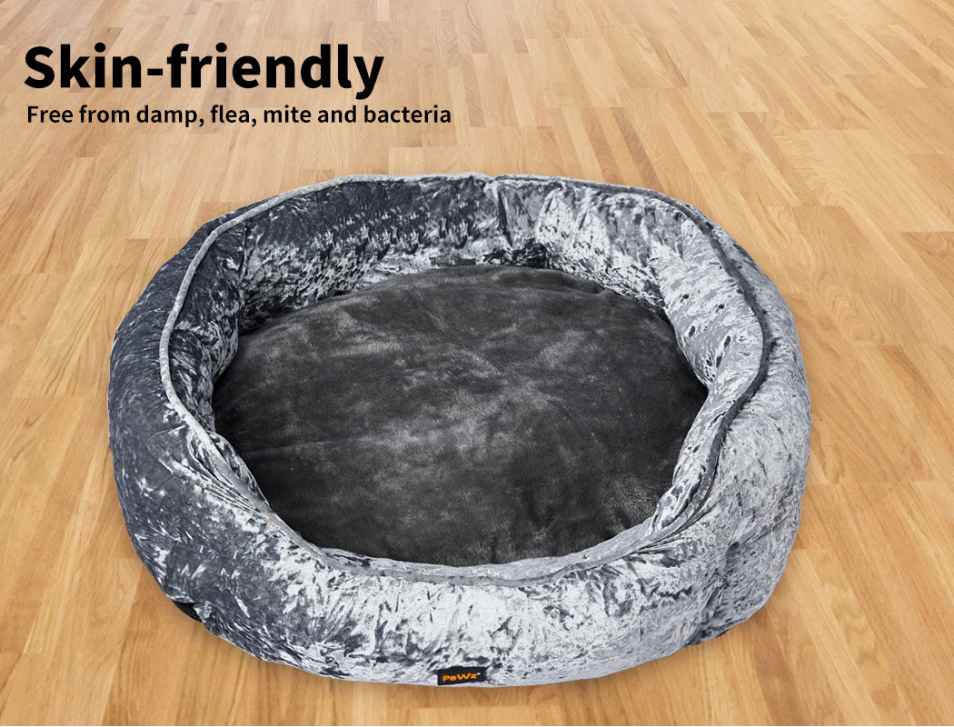 Pawz Dog Calming Beds Set Removable Cover Blanket With Puppy Chew Toy Grey Large - Picture 32 of 34