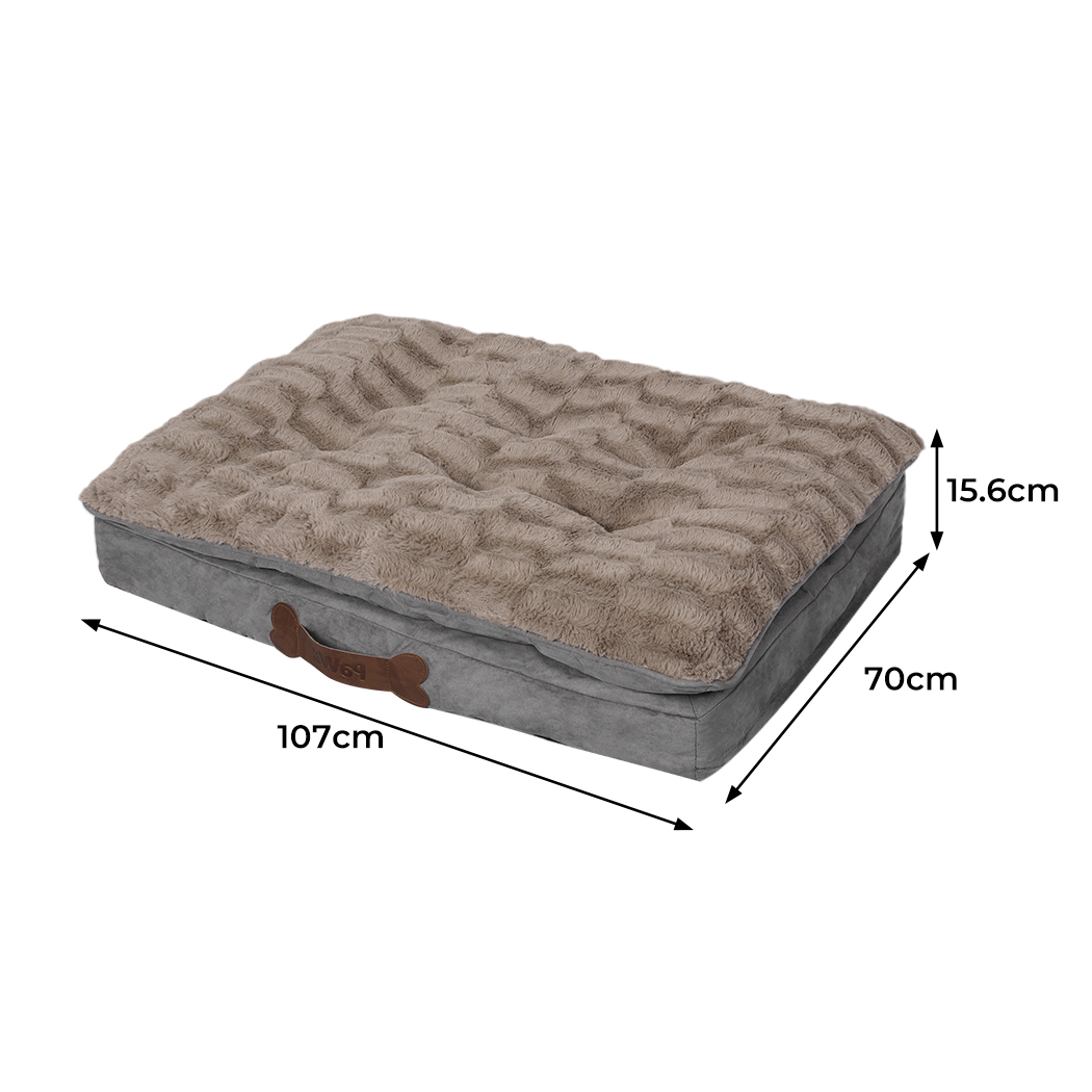 Pawz Dog Calming Bed Pet Cat Removable Cover Washable Orthopedic Memory Foam Mat - Picture 12 of 15