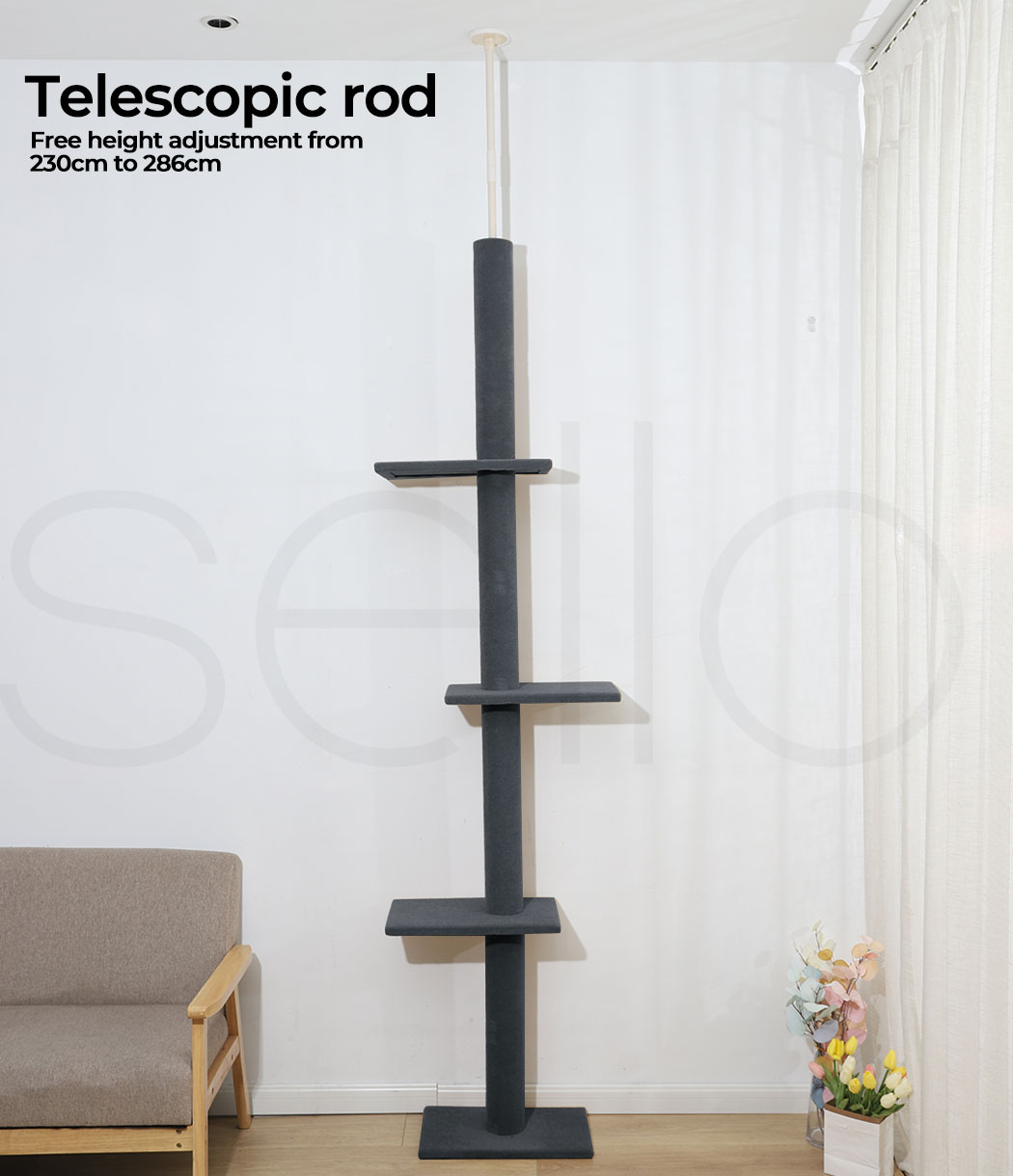 Pawz Cat Tree Scratching Post Scratcher Tower Condo House Furniture Ceiling High - Picture 153 of 195