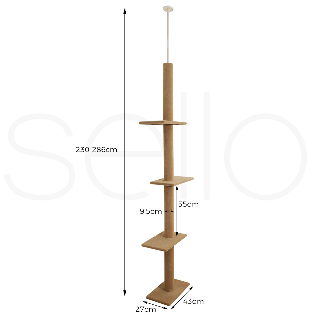 Pawz Cat Tree Scratching Post Scratcher Tower Condo House Furniture Ceiling High - Picture 149 of 195