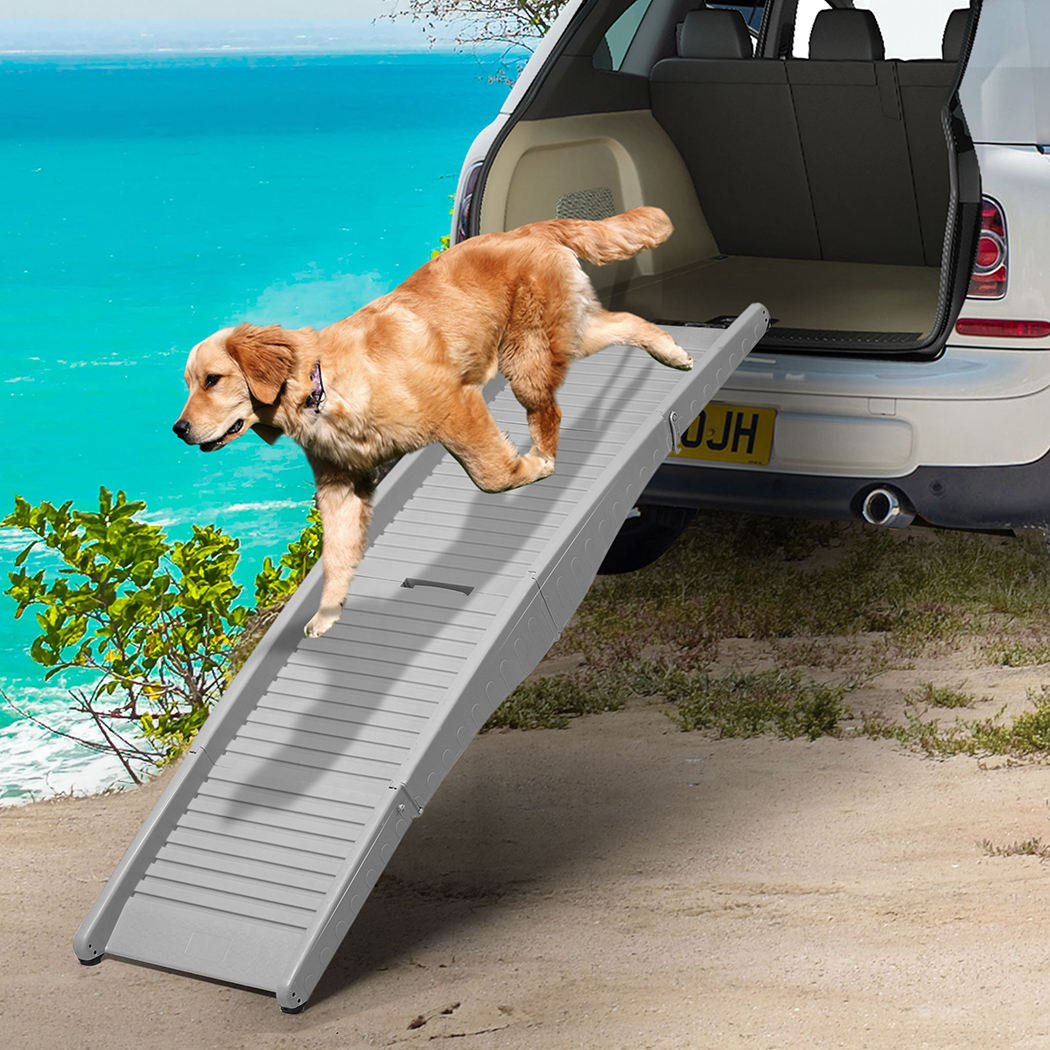 PaWz Dog Ramp For Car Suv Travel Stair Step Foldable Portable Lightweight Ladder