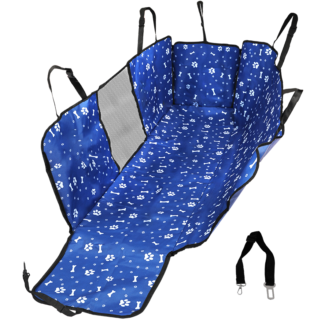 TopSellers-Dog Car Seat Cover Hammock - Waterproof Anti-Scratch Blue 140x145cm