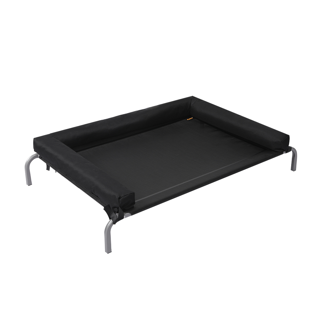 TopSellers-Elevated Pet Bed Black XL - Comfortable Outdoor Dog & Cat Bed