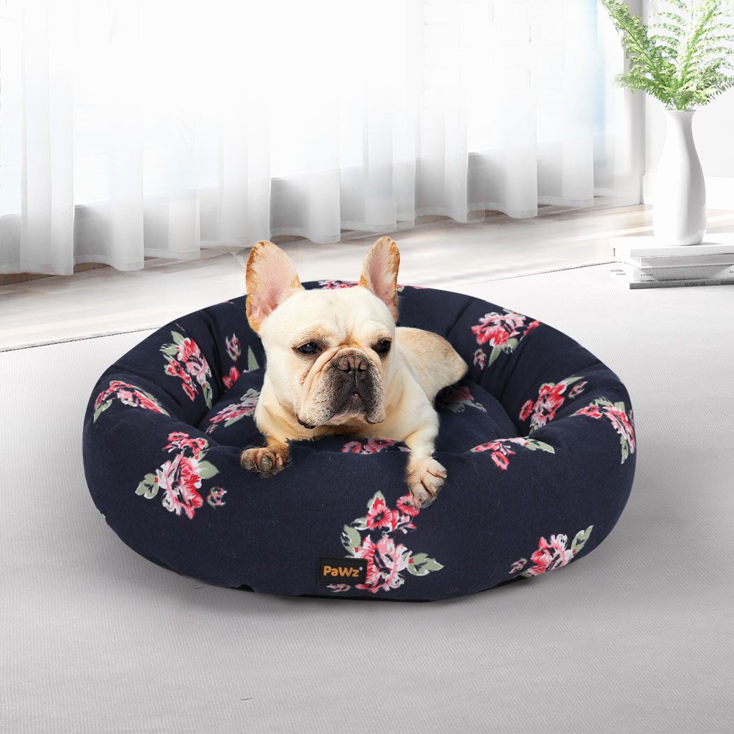PaWz Dog Calming Bed Pet Cat Washable Portable Round Kennel Soft Warm Winter S