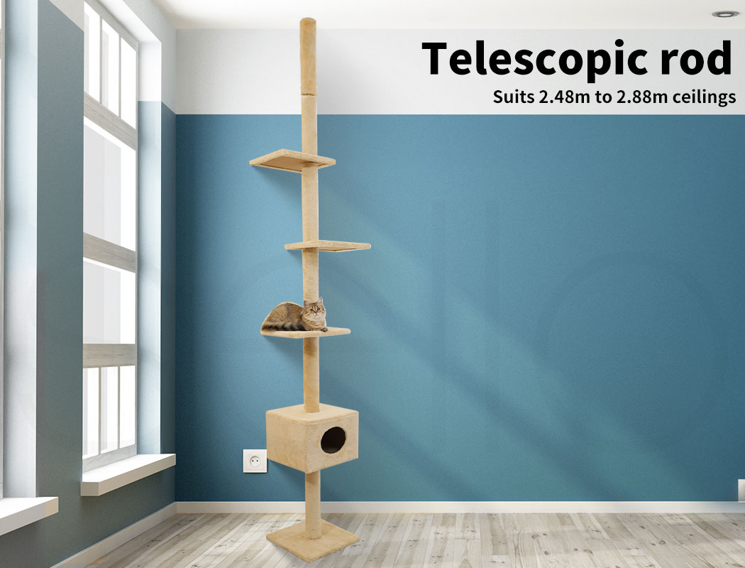 Pawz Cat Tree Scratching Post Scratcher Tower Condo House Furniture Ceiling High - Picture 165 of 195
