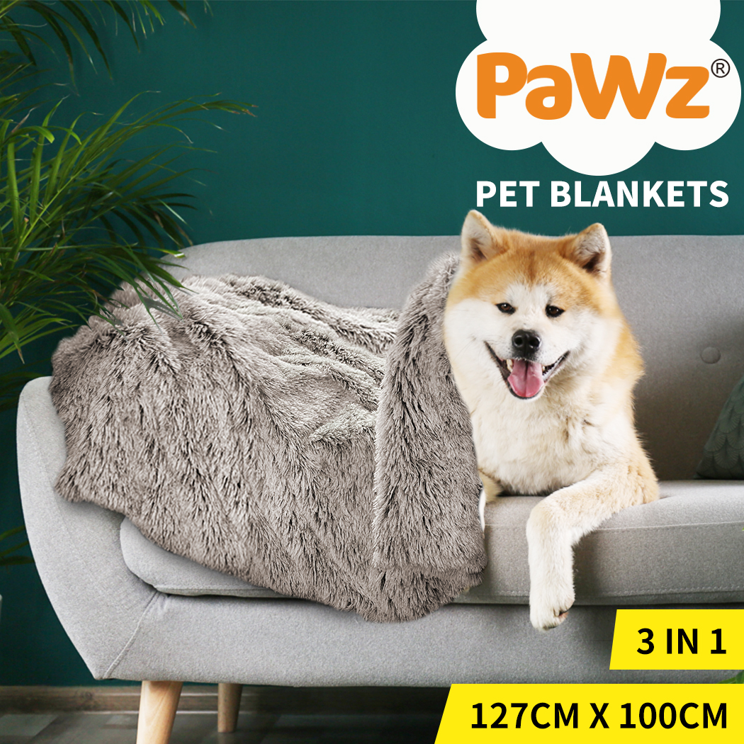 Pawz Dog Blanket Pet Cat Mat Puppy Warm Soft Plush Washable Reusable Calming Bed - Picture 14 of 59