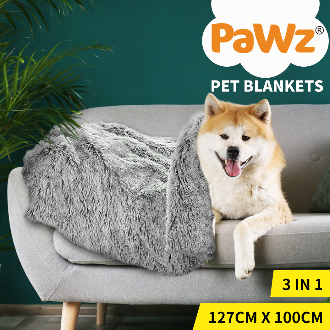 Pawz Dog Blanket Pet Cat Mat Puppy Warm Soft Plush Washable Reusable Calming Bed - Picture 23 of 59