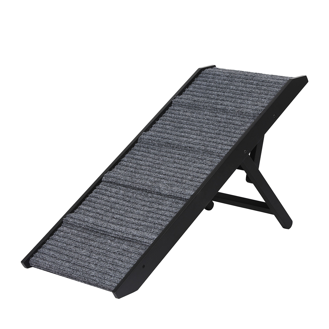 TopSellers-Adjustable Dog Ramp Black - 3 Heights for Easy Pet Access