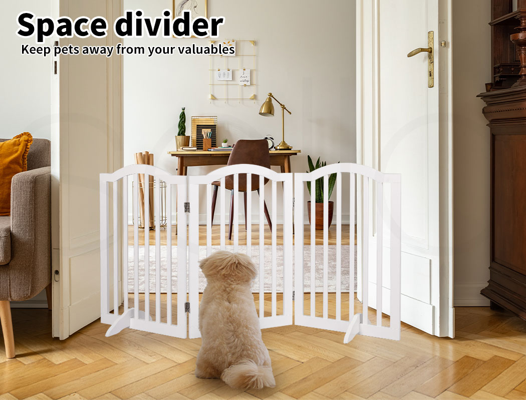 Pawz Pet Gate Foldable Wooden Dog Fence Safety Stair Barrier Security Door - Picture 13 of 32
