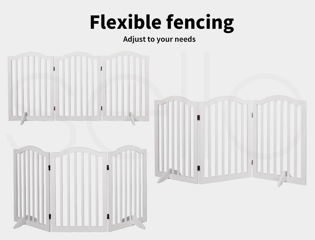 Pawz Pet Gate Foldable Wooden Dog Fence Safety Stair Barrier Security Door - Picture 15 of 32