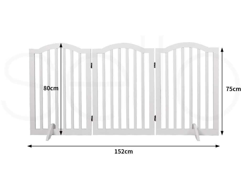Pawz Pet Gate Foldable Wooden Dog Fence Safety Stair Barrier Security Door - Picture 20 of 32