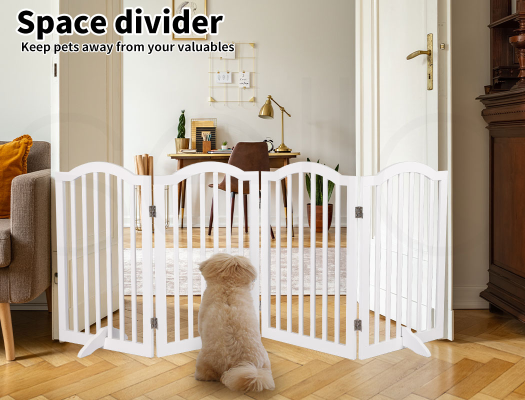 Pawz Pet Gate Foldable Wooden Dog Fence Safety Stair Barrier Security Door - Picture 24 of 32