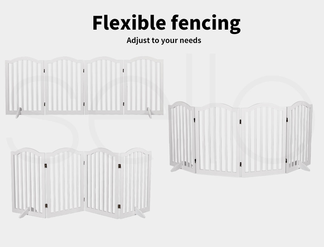 Pawz Pet Gate Foldable Wooden Dog Fence Safety Stair Barrier Security Door - Picture 26 of 32