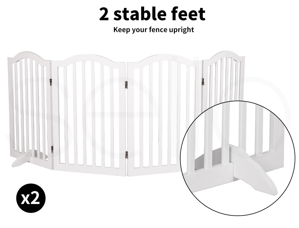 Pawz Pet Gate Foldable Wooden Dog Fence Safety Stair Barrier Security Door - Picture 28 of 32