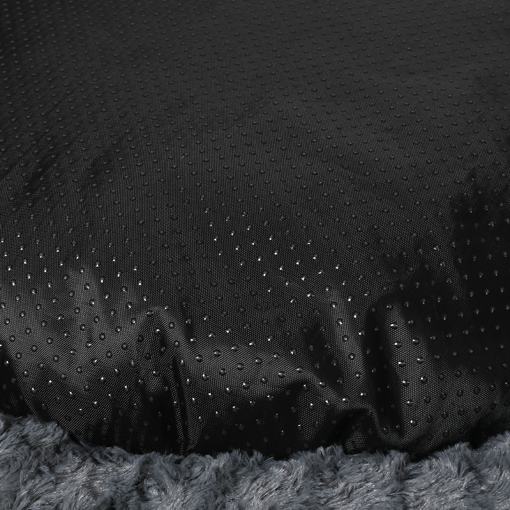PaWz Calming Dog Bed Warm Soft Plush Pet Cat Cave Washable Portable Dark Grey XL
