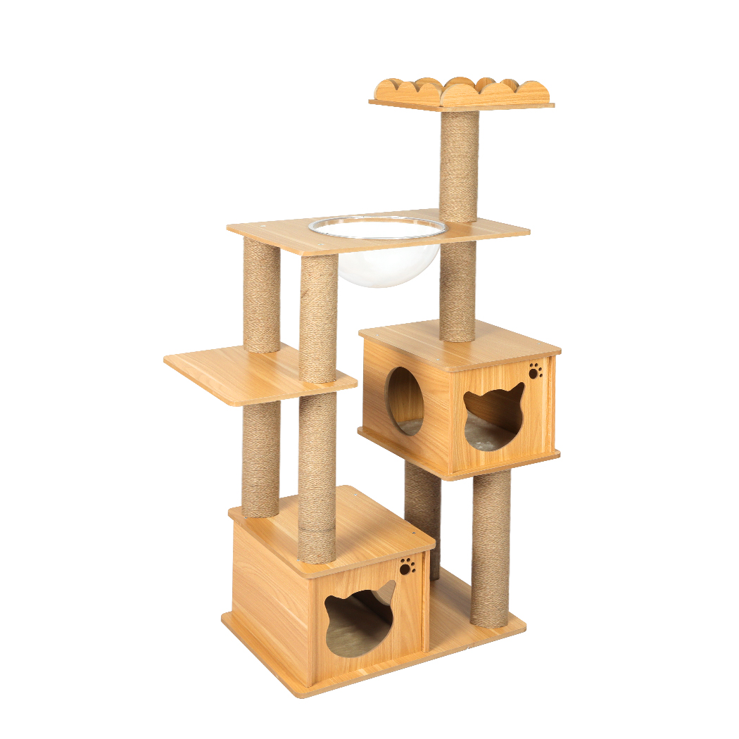 TopSellers-Cat Tree Scratching Post Greige - Multi-level Sturdy Sisal 60cm