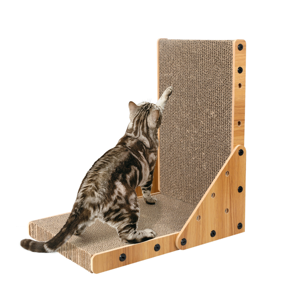 TopSellers-Cat Scratcher Brown - 40cm Durable Cardboard Toy for Fun & Furniture Protection