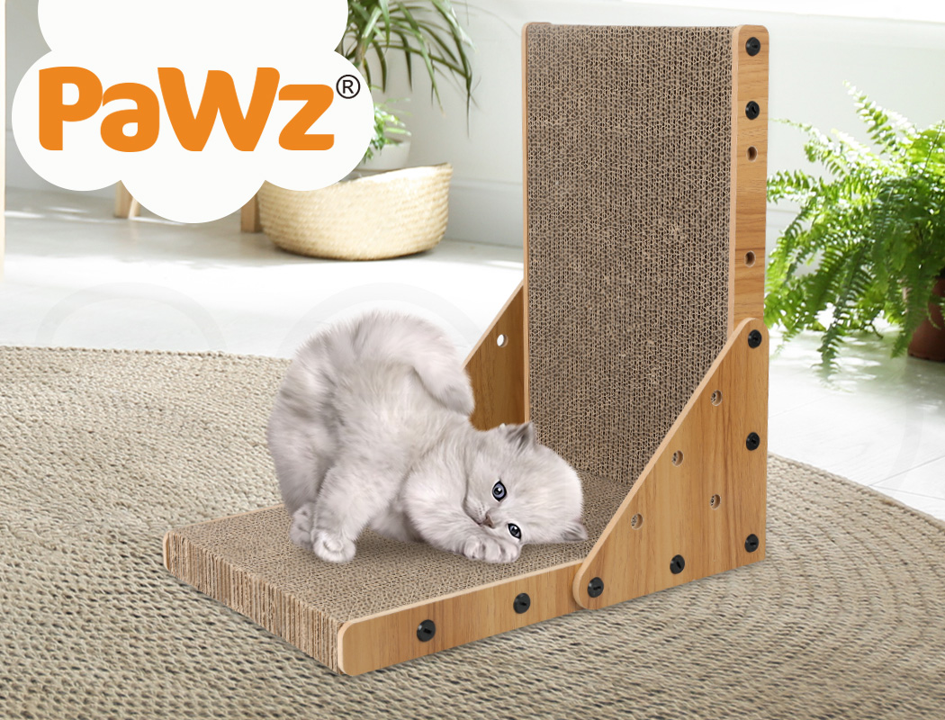 Pawz Cat Scratcher Scratching Board Corrugated Cardboard Scratch Bed Toy Pad Mat - Picture 21 of 104