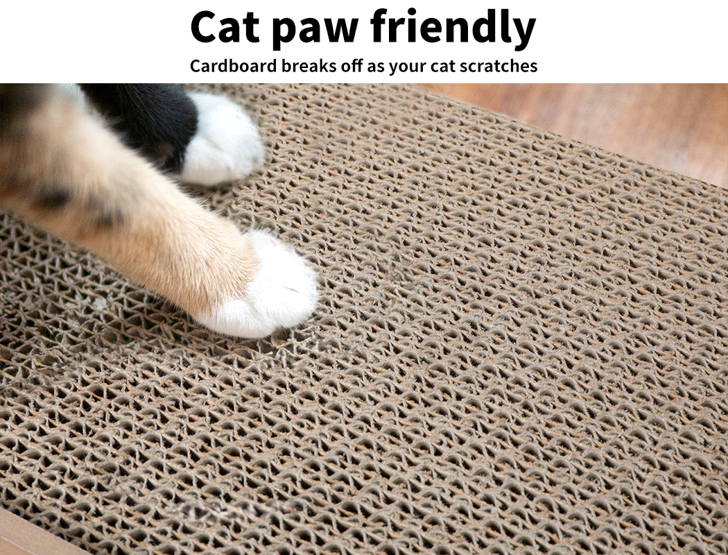 Pawz Cat Scratcher Scratching Board Corrugated Cardboard Scratch Bed Toy Pad Mat - Picture 35 of 104