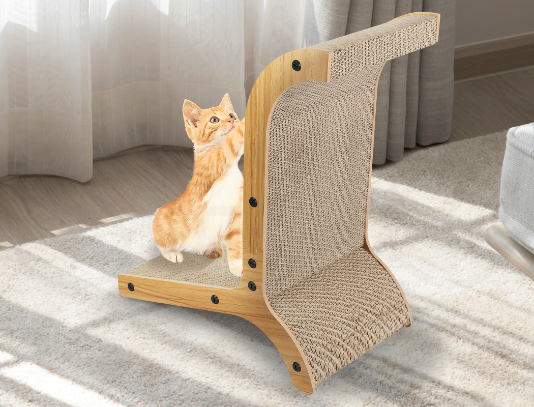 Pawz Cat Scratcher Scratching Board Corrugated Cardboard Scratch Bed Toy Pad Mat - Picture 41 of 104