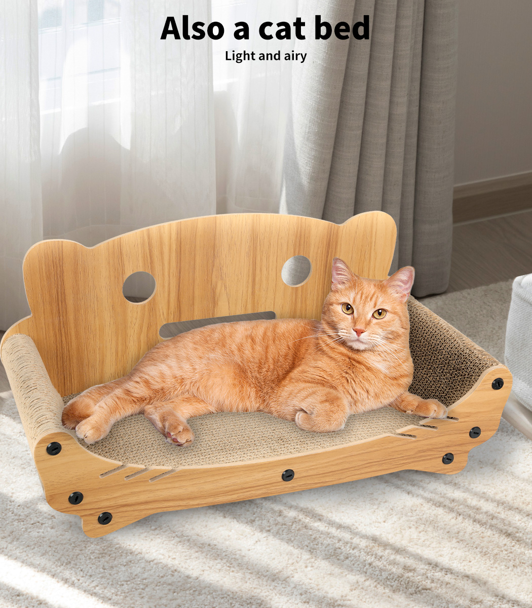 Pawz Cat Scratcher Scratching Board Corrugated Cardboard Scratch Bed Toy Pad Mat - Picture 48 of 104