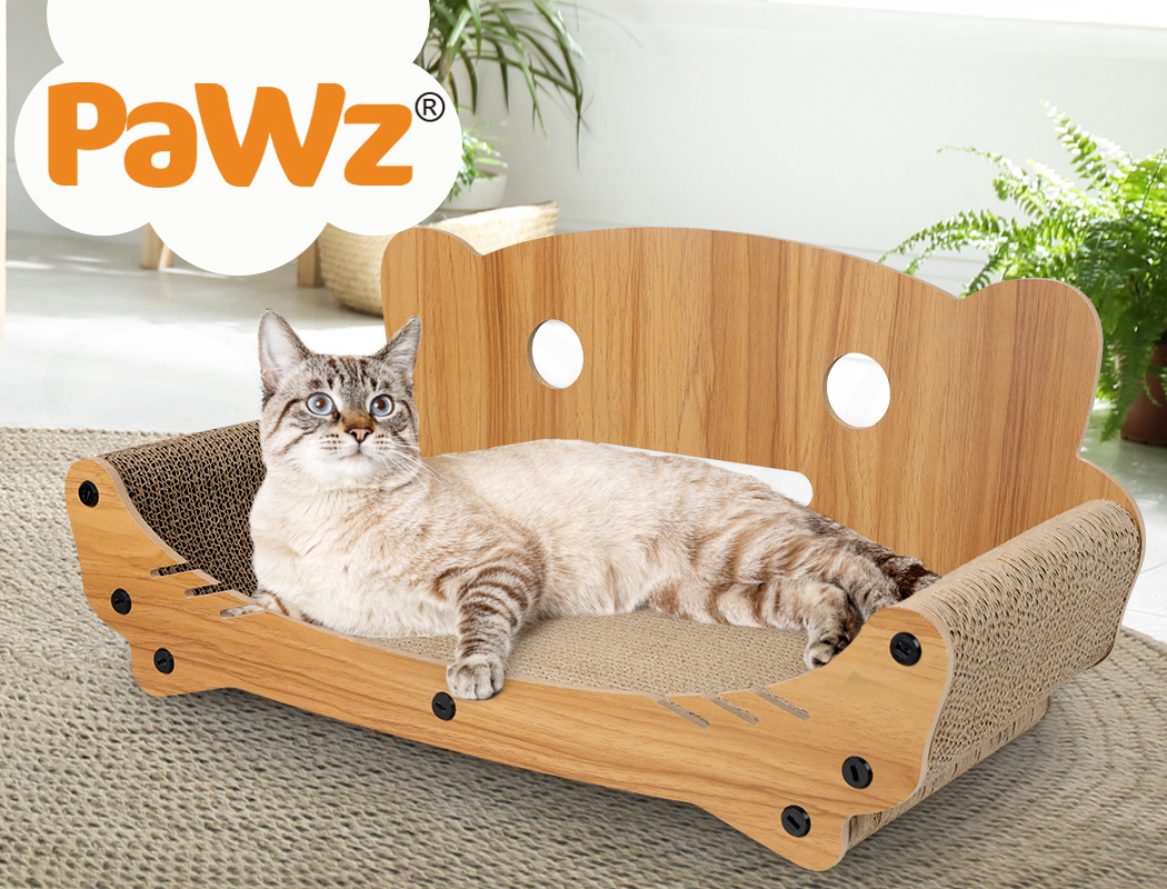 Pawz Cat Scratcher Scratching Board Corrugated Cardboard Scratch Bed Toy Pad Mat - Picture 52 of 104