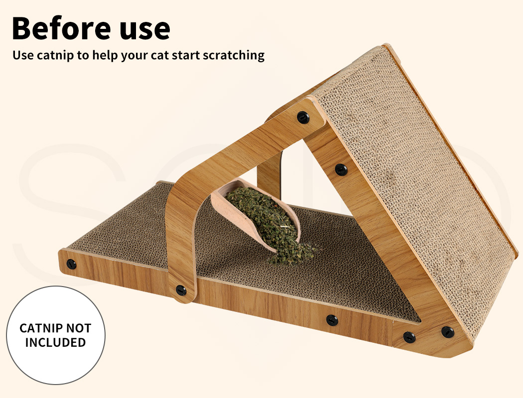 Pawz Cat Scratcher Scratching Board Corrugated Cardboard Scratch Bed Toy Pad Mat - Picture 55 of 104