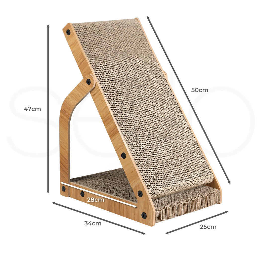 Pawz Cat Scratcher Scratching Board Corrugated Cardboard Scratch Bed Toy Pad Mat - Picture 61 of 104