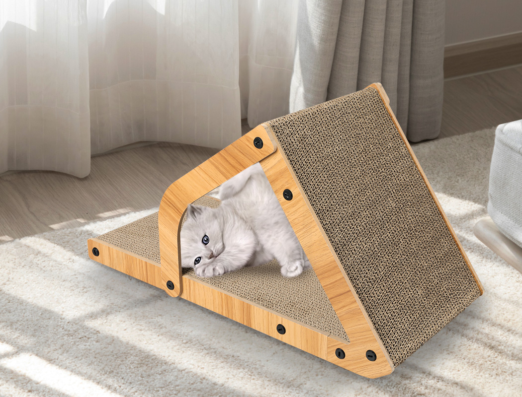 Pawz Cat Scratcher Scratching Board Corrugated Cardboard Scratch Bed ...