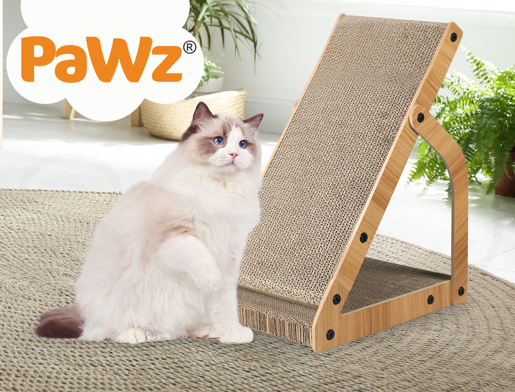 Pawz Cat Scratcher Scratching Board Corrugated Cardboard Scratch Bed Toy Pad Mat - Picture 63 of 104