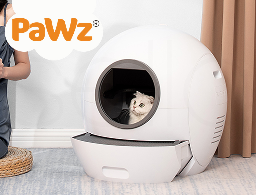 Pawz Automatic Smart Cat Litter Box SelfCleaning Enclosed Toilet UV