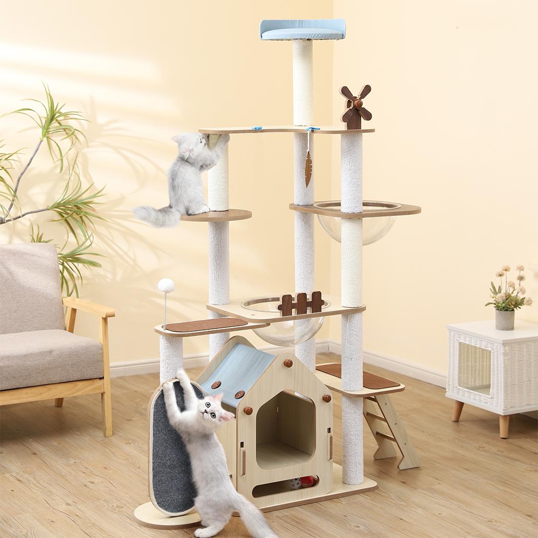 Pawz Cat Tree Scratching Post Scratcher Tower Condo House Furniture Ceiling High - Picture 47 of 195