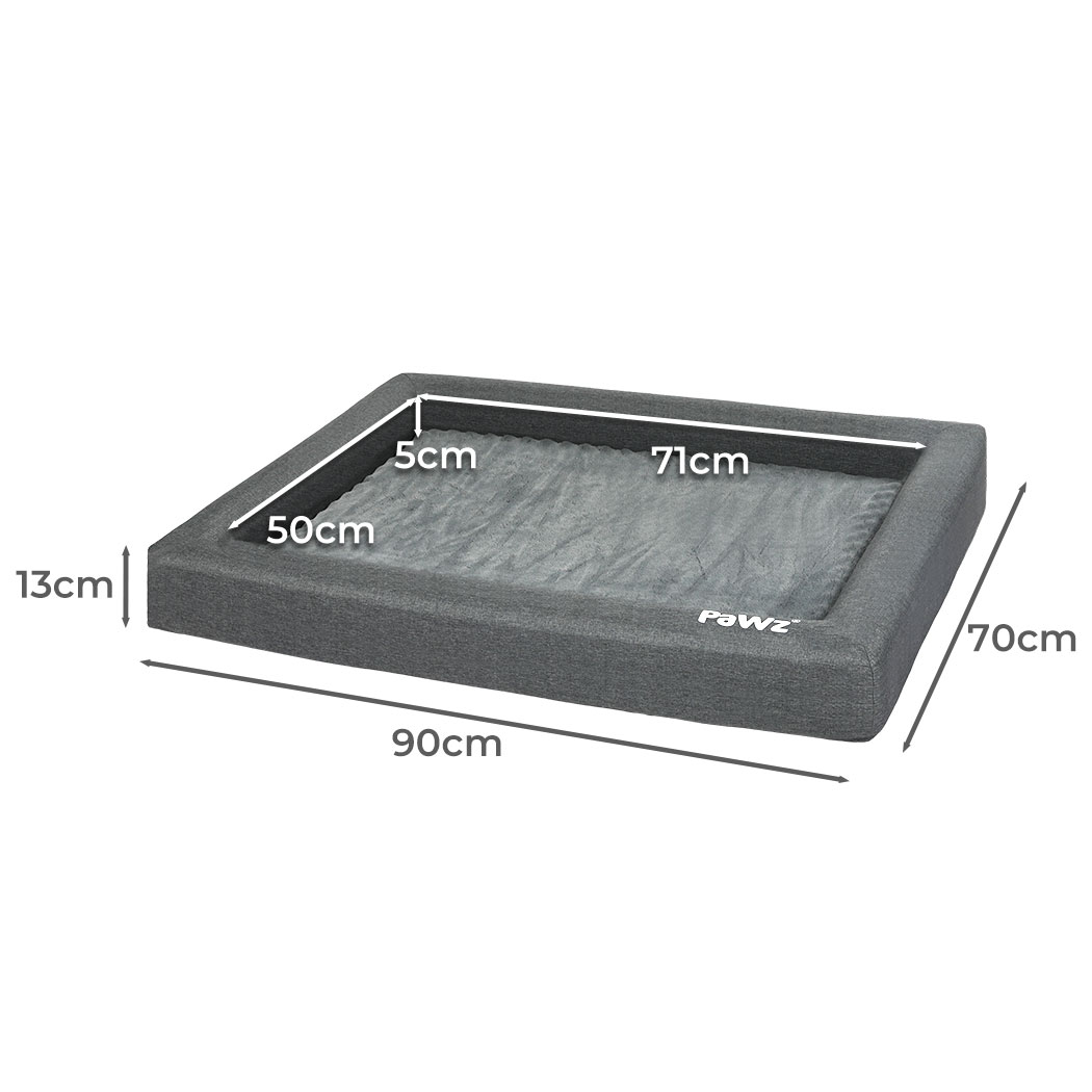 Pawz Memory Foam Pet Bed Calming Dog Cushion Orthopedic Mat Washable Removable - Picture 19 of 19