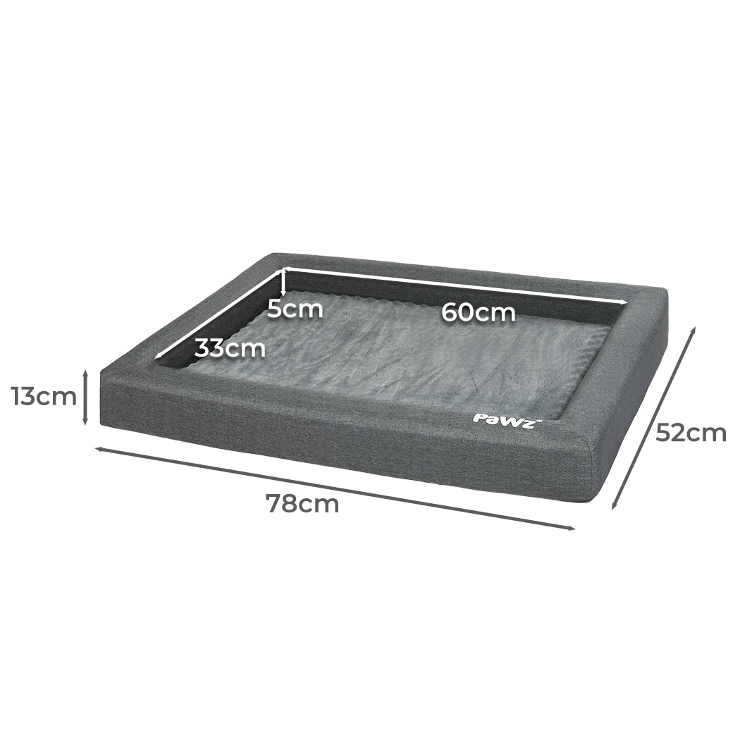 Pawz Memory Foam Pet Bed Calming Dog Cushion Orthopedic Mat Washable Removable - Picture 17 of 19