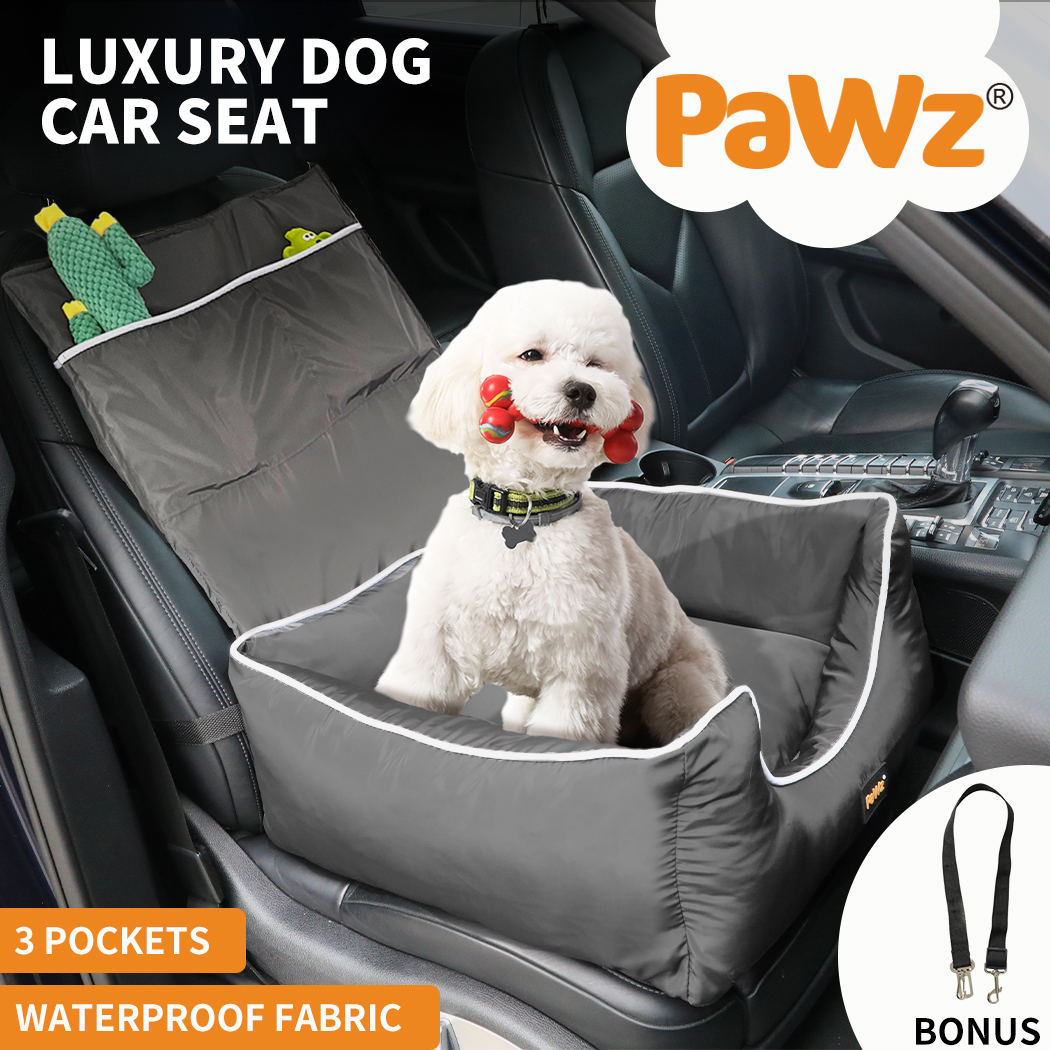 Pawz Pet Car Seat Dog Travel Safety Backrest Waterproof Removable Washable Bed - Picture 14 of 34