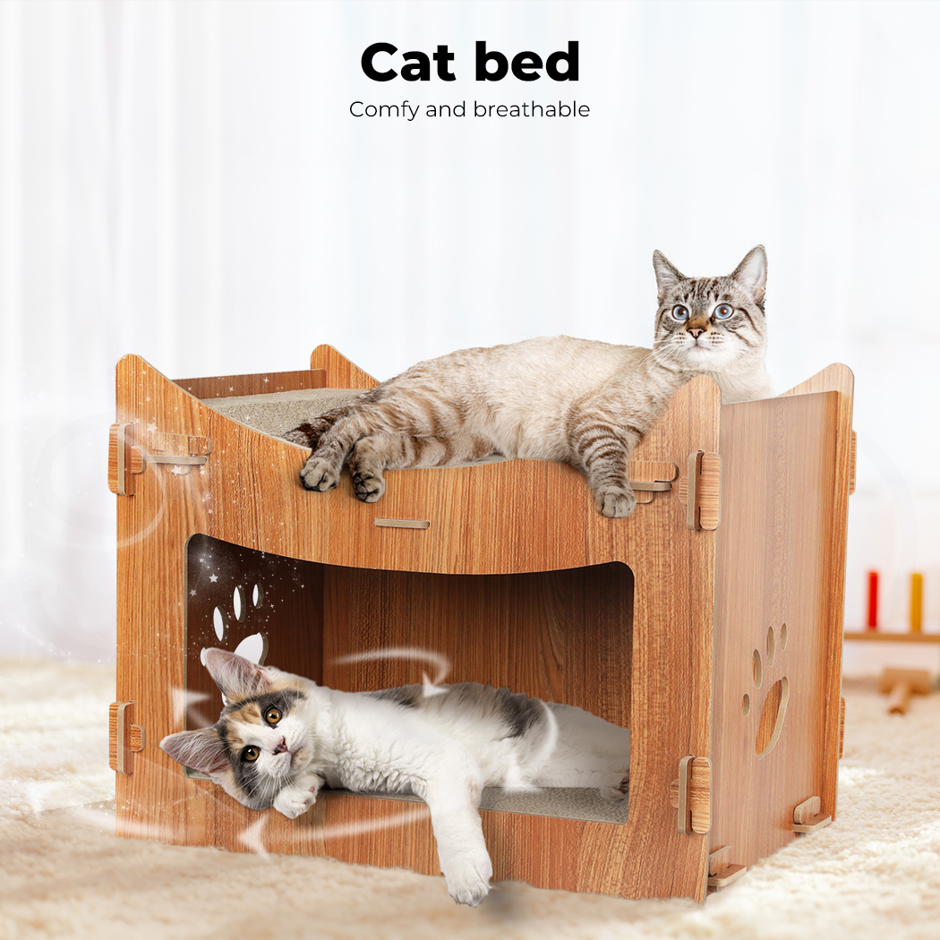 Pawz Cat Scratcher Scratching Board Corrugated Cardboard Scratch Bed Toy Pad Mat - Picture 78 of 104