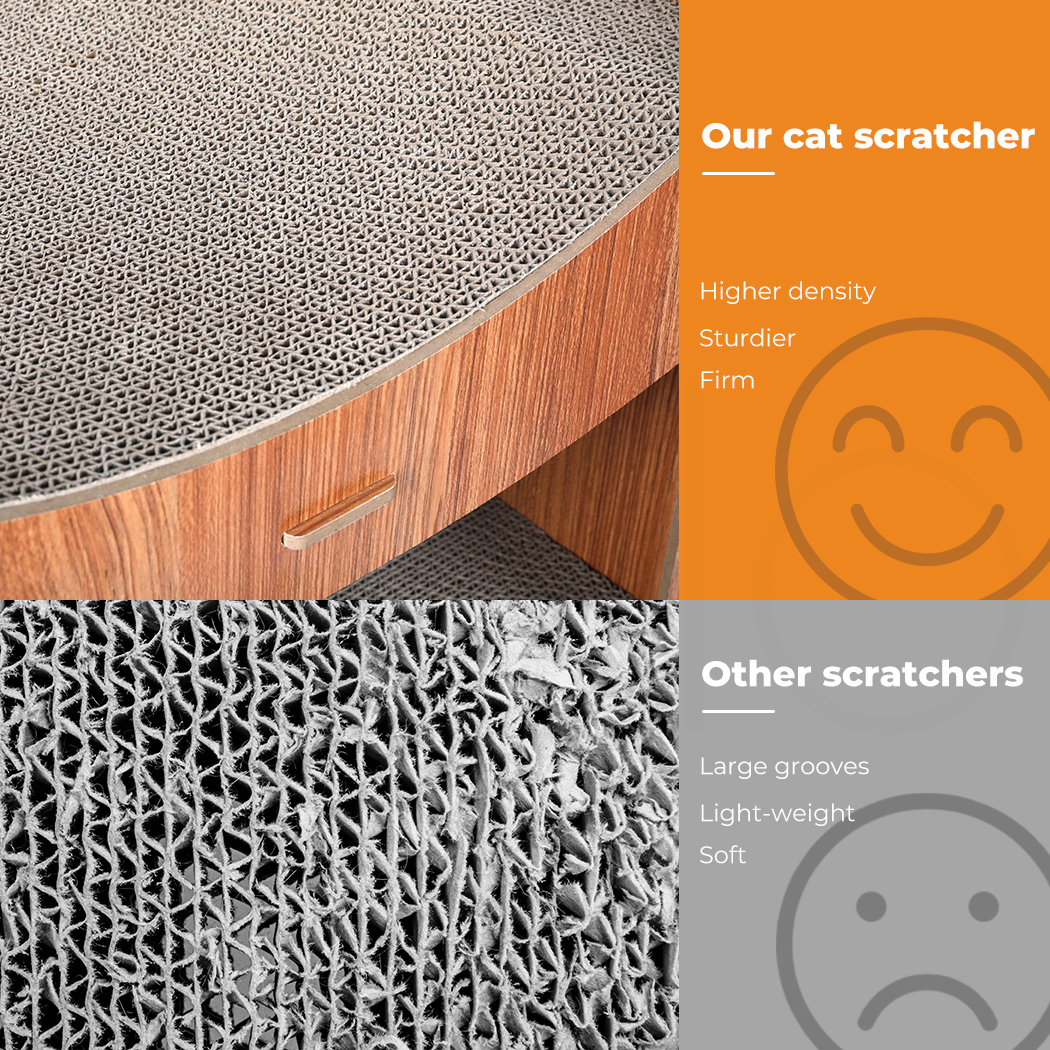 Pawz Cat Scratcher Scratching Board Corrugated Cardboard Scratch Bed Toy Pad Mat - Picture 80 of 104