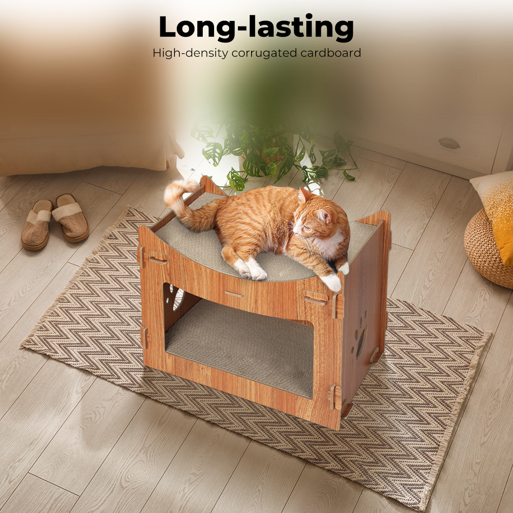 Pawz Cat Scratcher Scratching Board Corrugated Cardboard Scratch Bed Toy Pad Mat - Picture 82 of 104