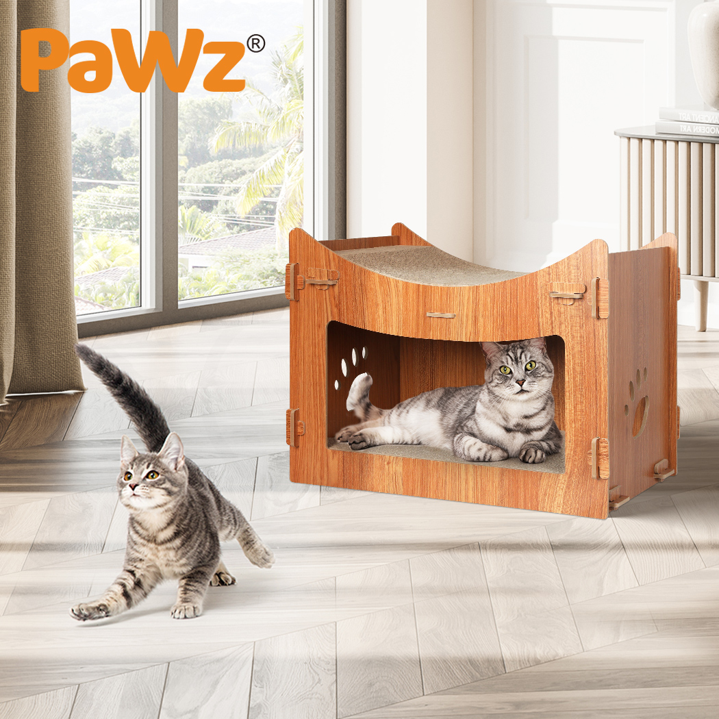 Pawz Cat Scratcher Scratching Board Corrugated Cardboard Scratch Bed Toy Pad Mat - Picture 84 of 104