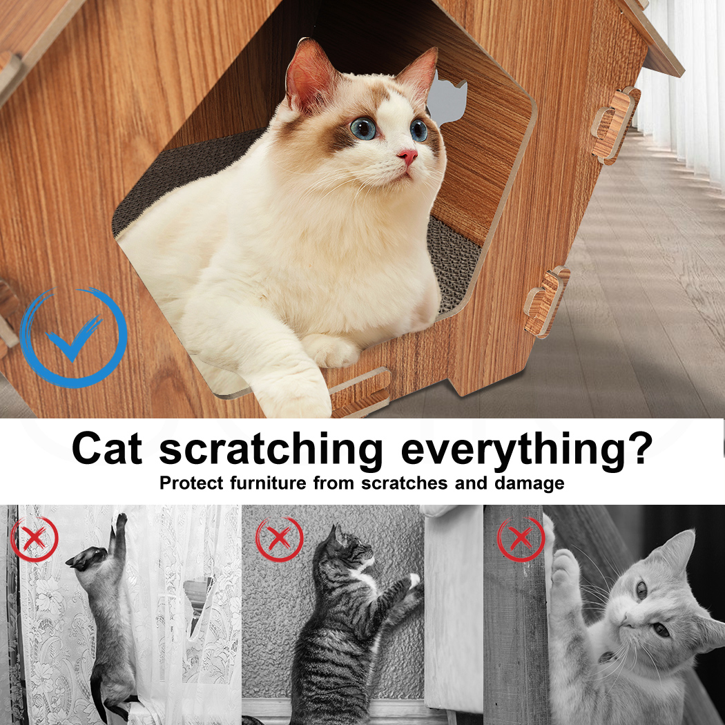 Pawz Cat Scratcher Scratching Board Corrugated Cardboard Scratch Bed Toy Pad Mat - Picture 86 of 104