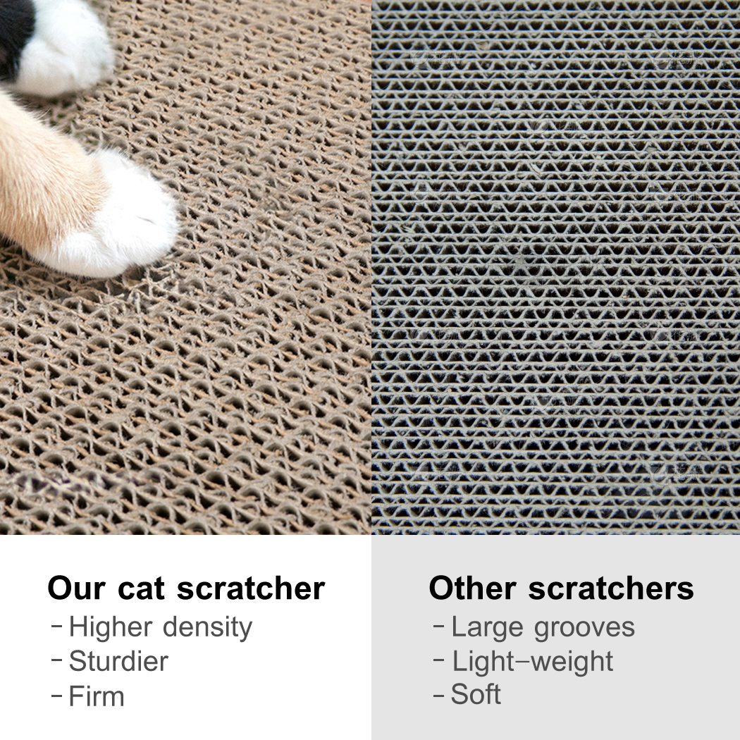 Pawz Cat Scratcher Scratching Board Corrugated Cardboard Scratch Bed Toy Pad Mat - Picture 90 of 104