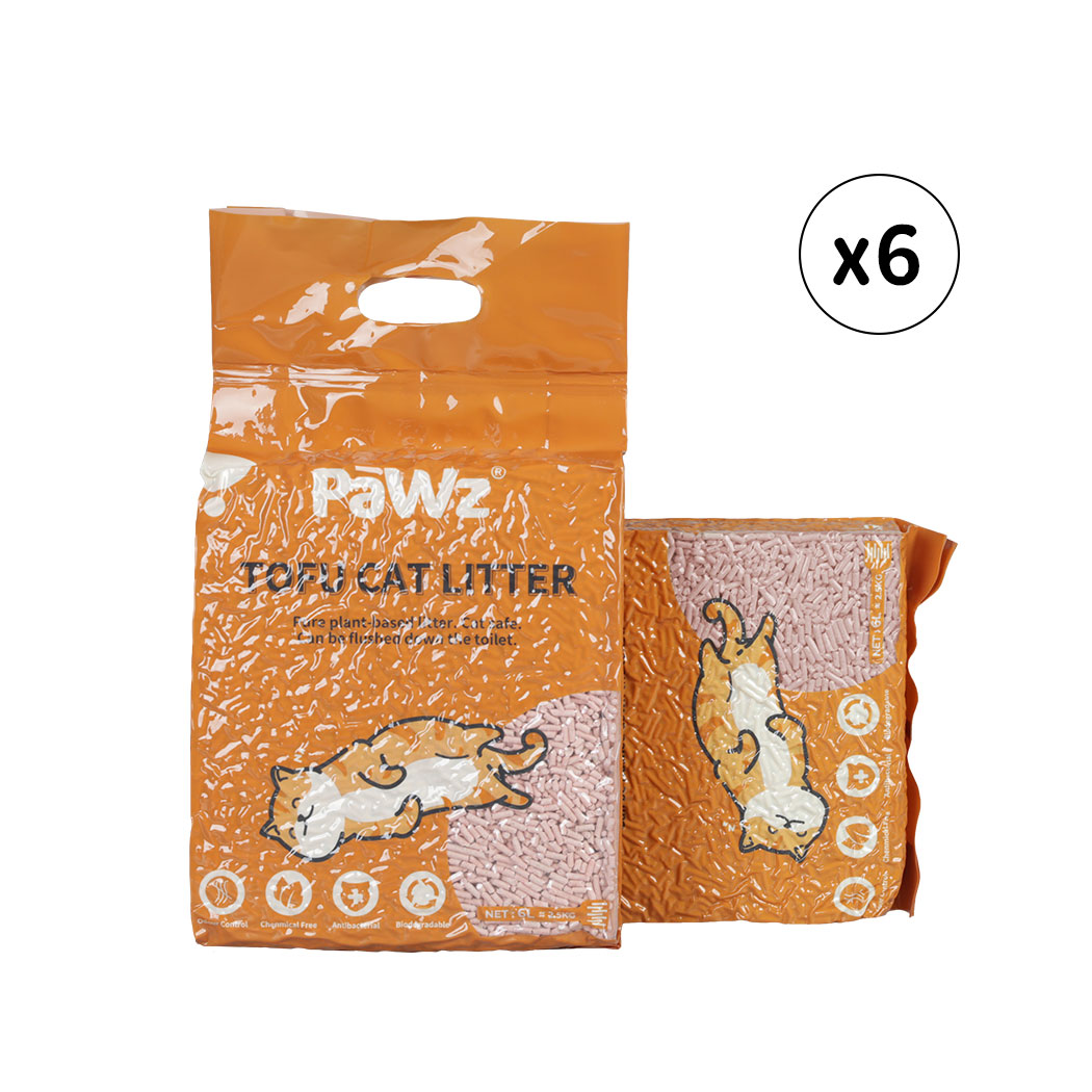 TopSellers-Tofu Cat Litter Peach 2.5kg - Natural Clumping & Odor Control