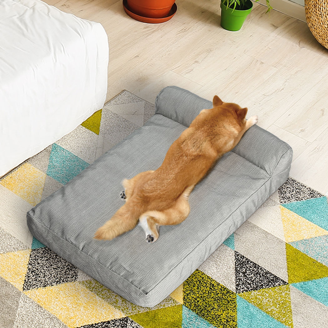 Pawz Pet Bed Chew Proof Memory Foam Orthopedic Waterproof Inner Washable Grey - Picture 48 of 59