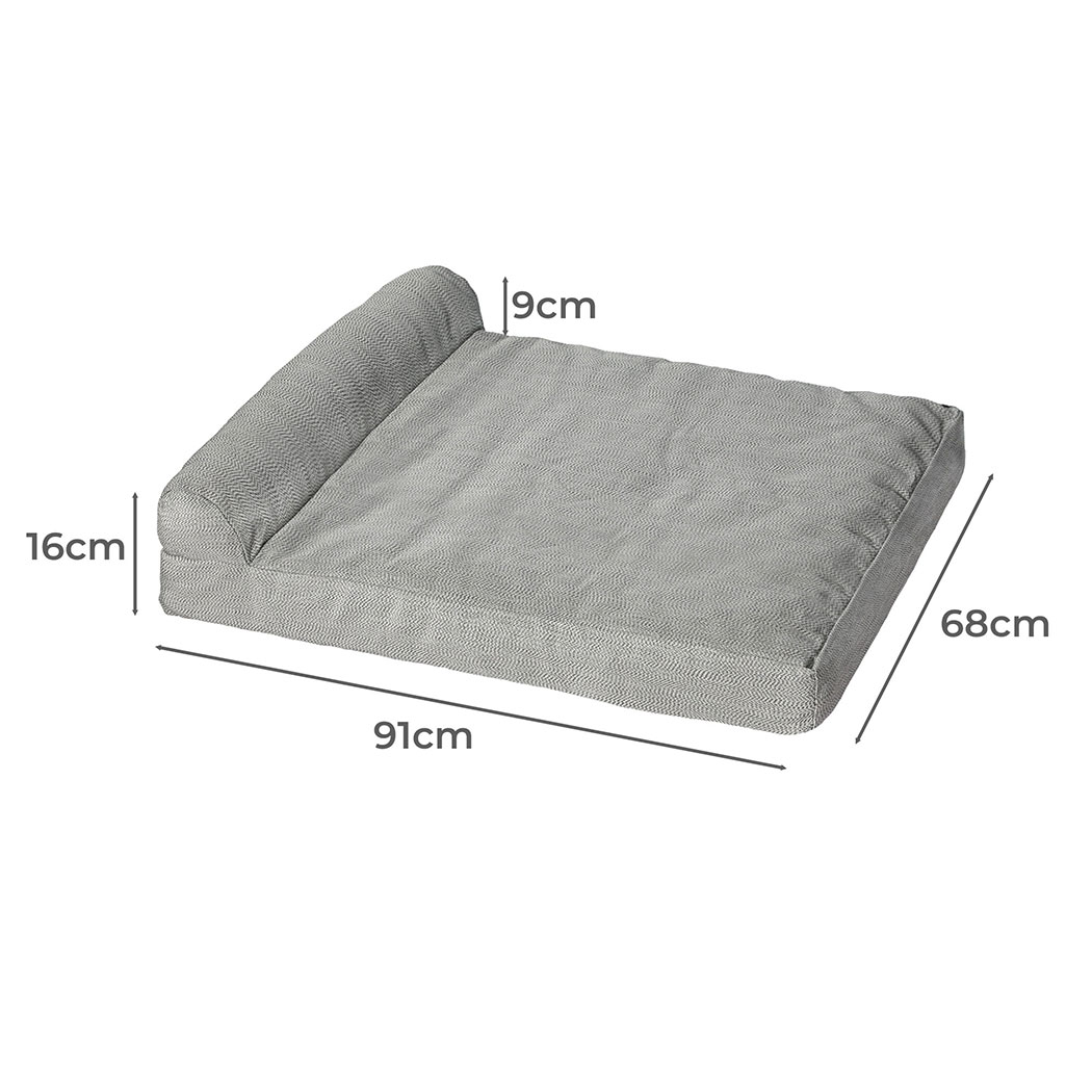 Pawz Pet Bed Chew Proof Memory Foam Orthopedic Waterproof Inner Washable Grey - Picture 49 of 59