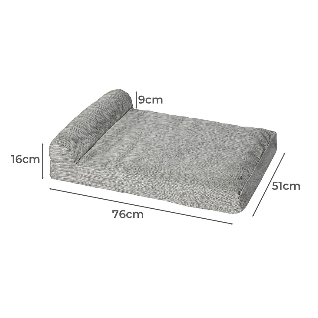 Pawz Pet Bed Chew Proof Memory Foam Orthopedic Waterproof Inner Washable Grey - Picture 37 of 59
