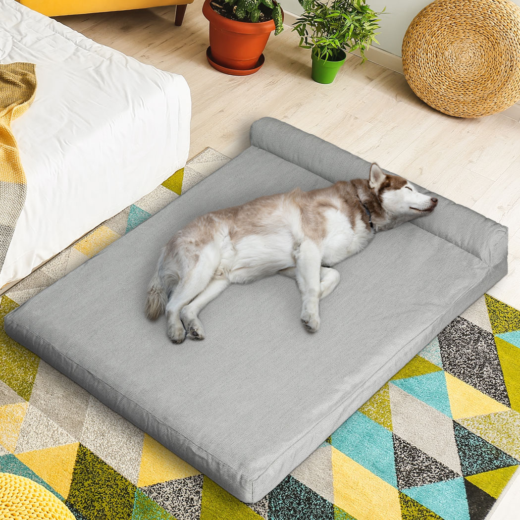 Pawz Pet Bed Chew Proof Memory Foam Orthopedic Waterproof Inner Washable Grey - Picture 24 of 59