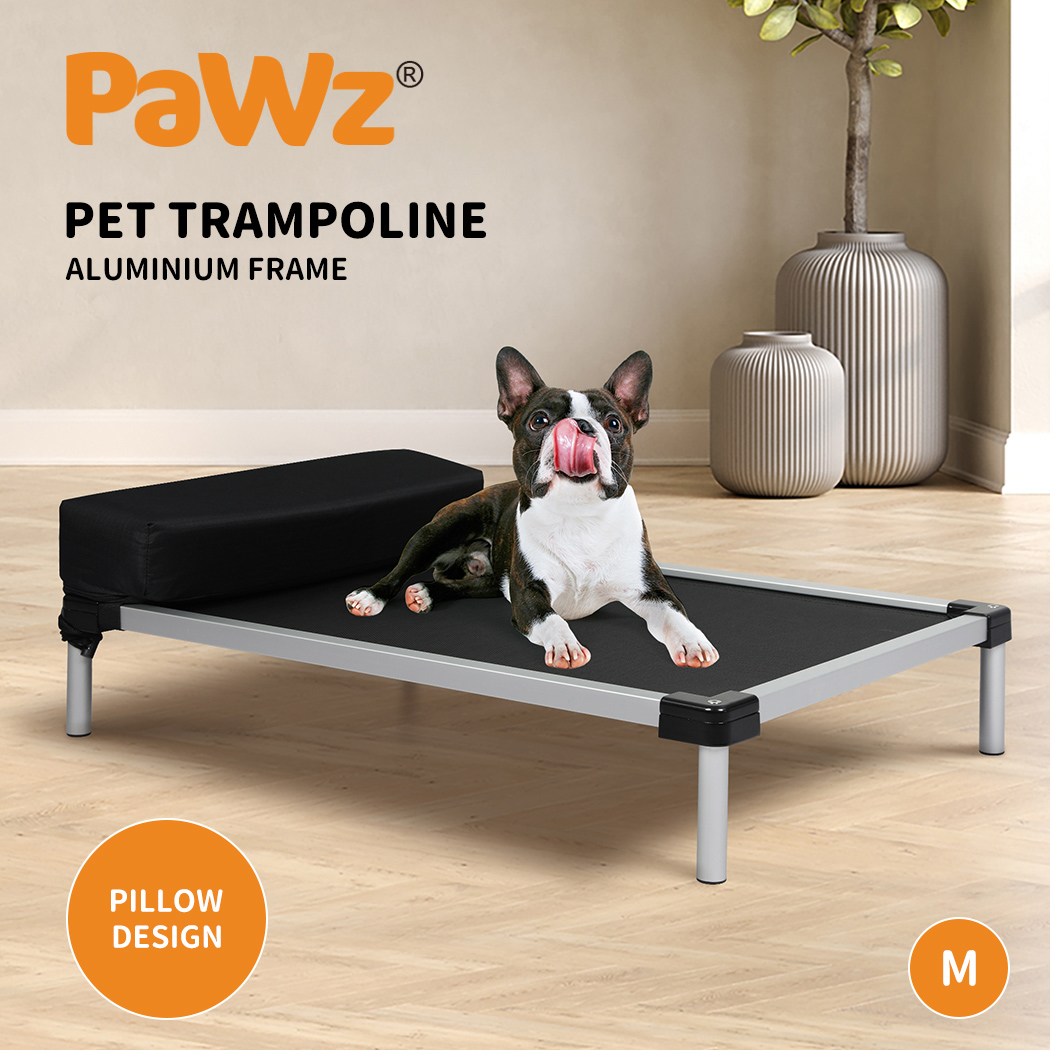 Pawz Pet Trampoline Elevated Raised Dog Bed Aluminium Frame Heavy Pillow Large - Picture 35 of 80