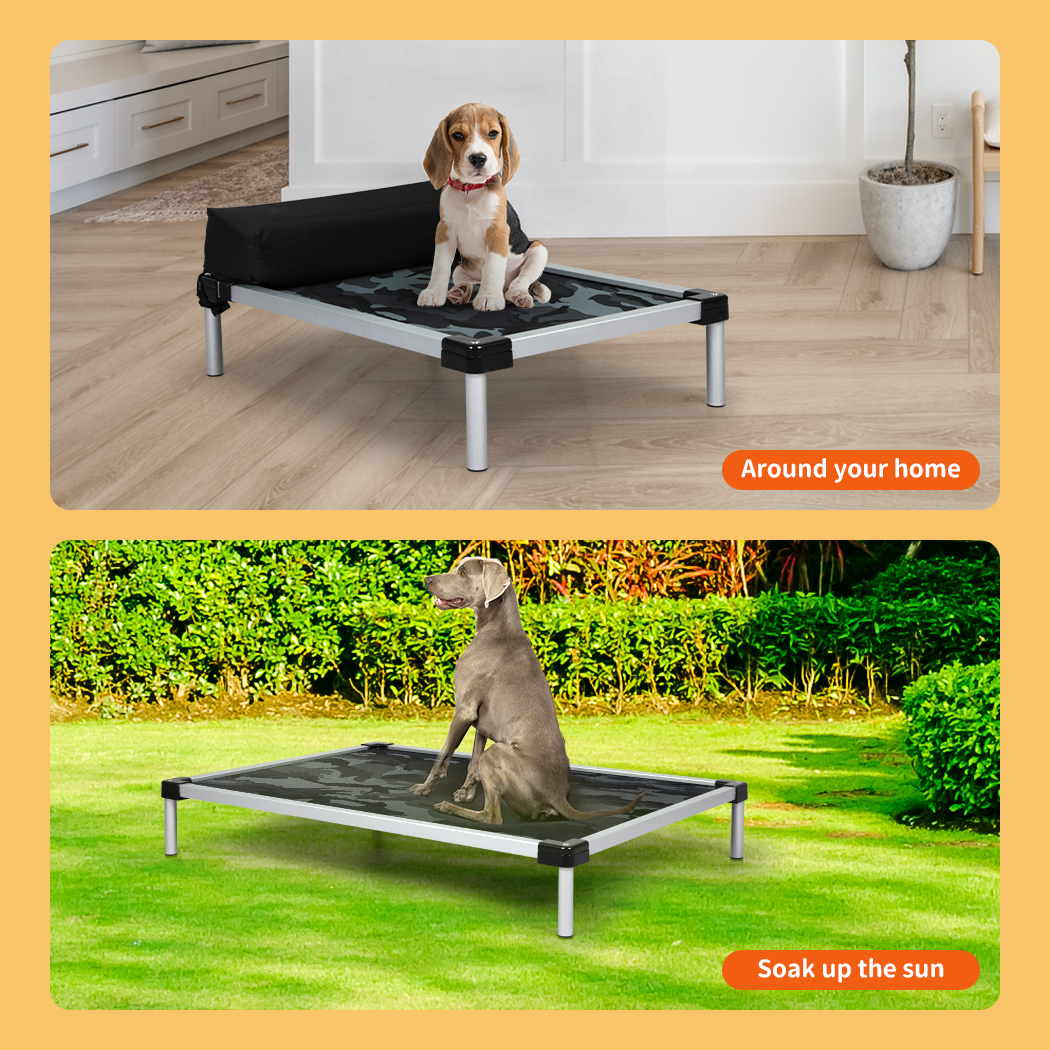 Pawz Pet Trampoline Elevated Raised Dog Bed Aluminium Frame Heavy Pillow Large - Picture 31 of 80