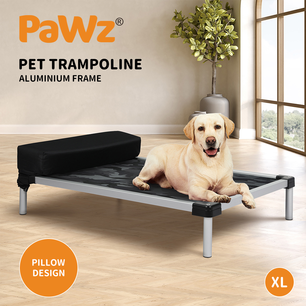 Pawz Pet Trampoline Elevated Raised Dog Bed Aluminium Frame Heavy Pillow Large - Picture 70 of 80