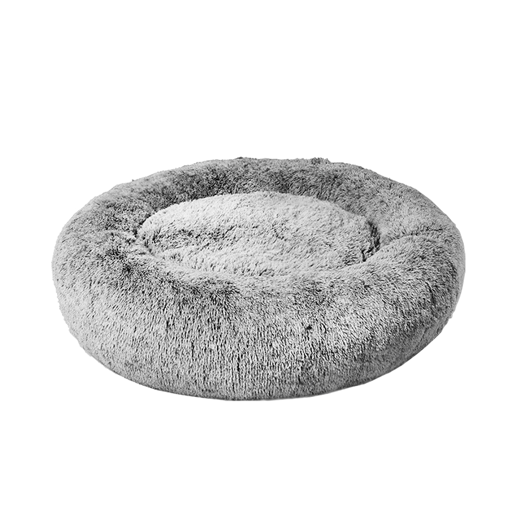 TopSellers-Dog Donut Bed Charcoal - Large Memory Foam Cozy Washable Cushion